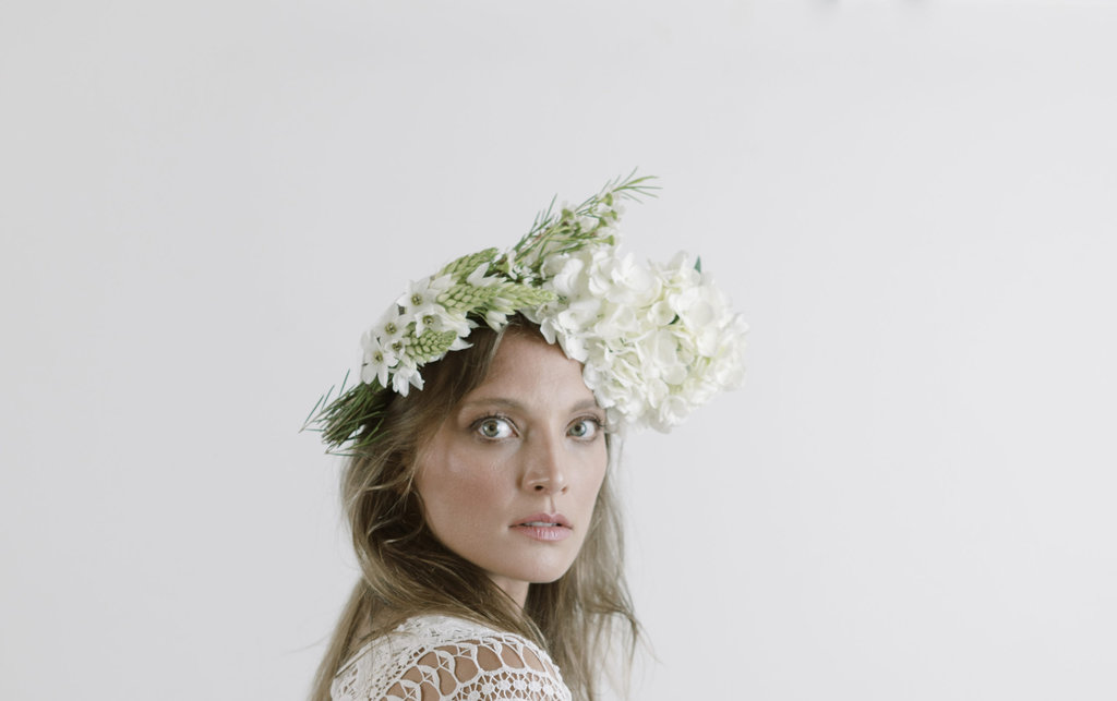 Lily of the Valley Bridal Veil w/ Headband Flower Crown Handmade Tulle  Headpiece